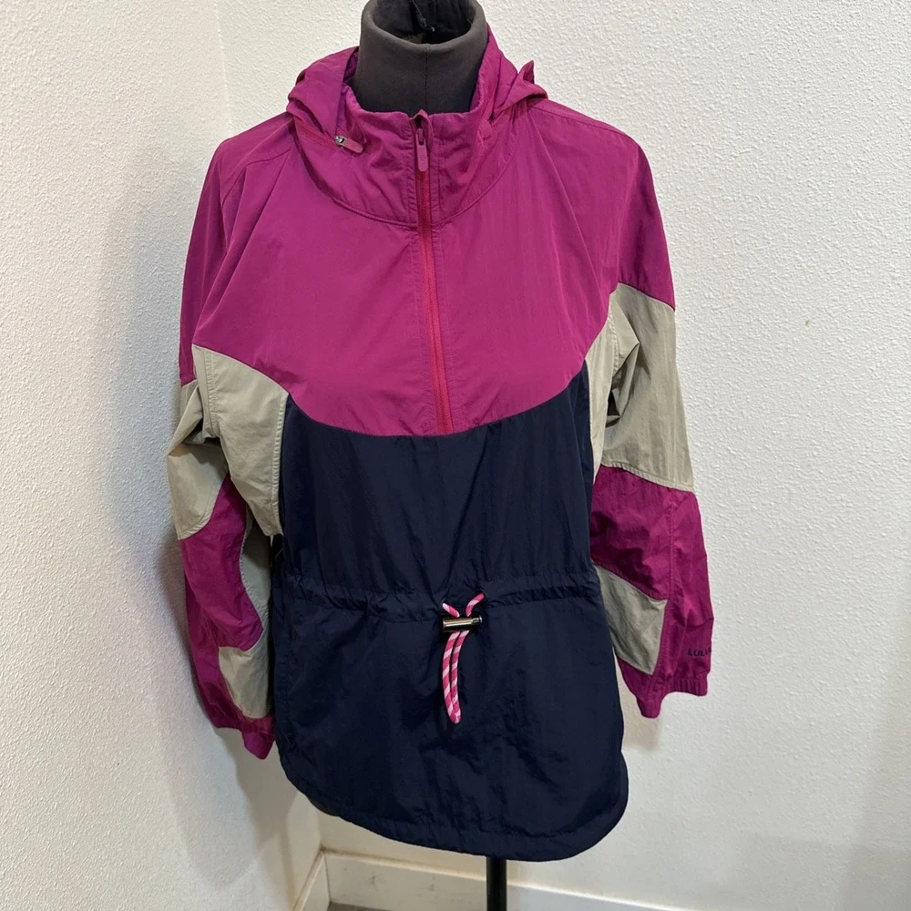 Lululemon Women's Evergreen Anorak Jacket Quarter Zip Drawstring Size 6